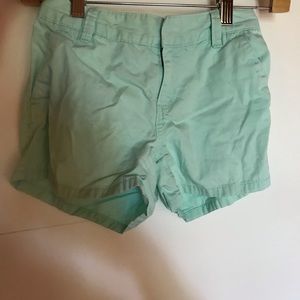 Old navy girls mint green khaki shorts